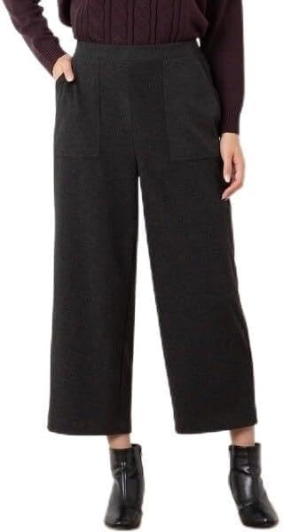 ミゼール] ワイドストレート クロップドパンツ グレー 3L ミゼール